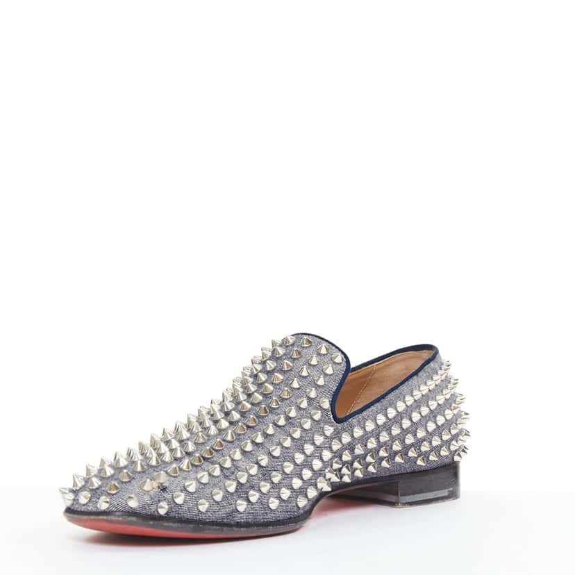 Christian Louboutin Dandelion Spikes Blue Denim Good condition - Box View
