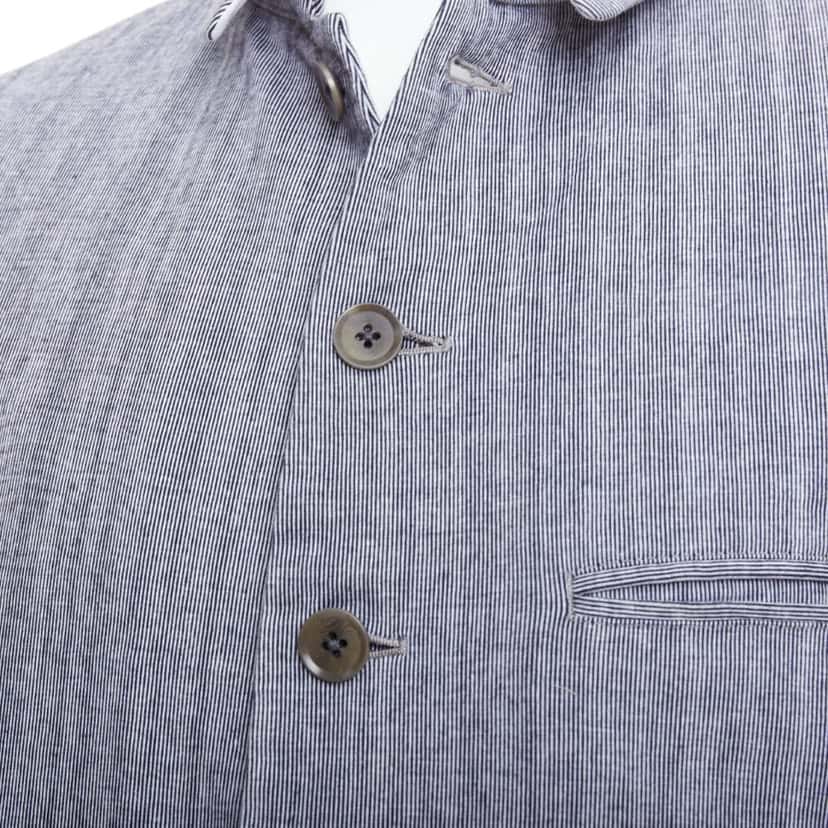 Yohji Yamamoto Blue Drawstring Blazer Blue Cotton Fair condition - Back View