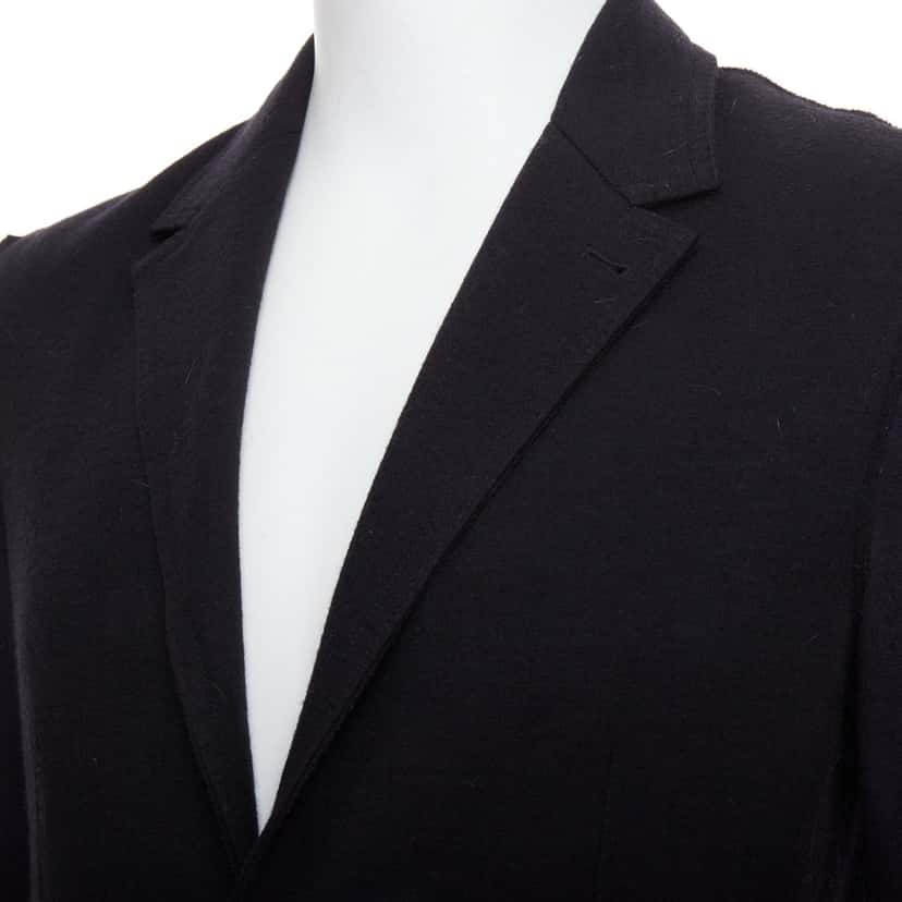 Lanvin Black Bicolour Blazer Black Wool Never worn - Back View
