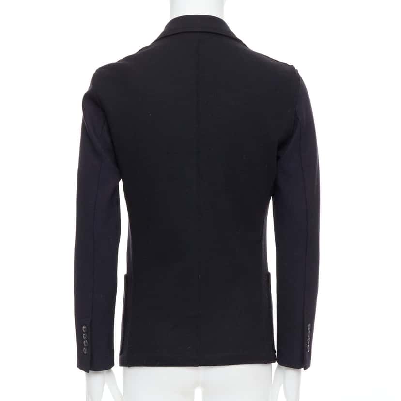 Lanvin Black Bicolour Blazer Black Wool Never worn - Box View