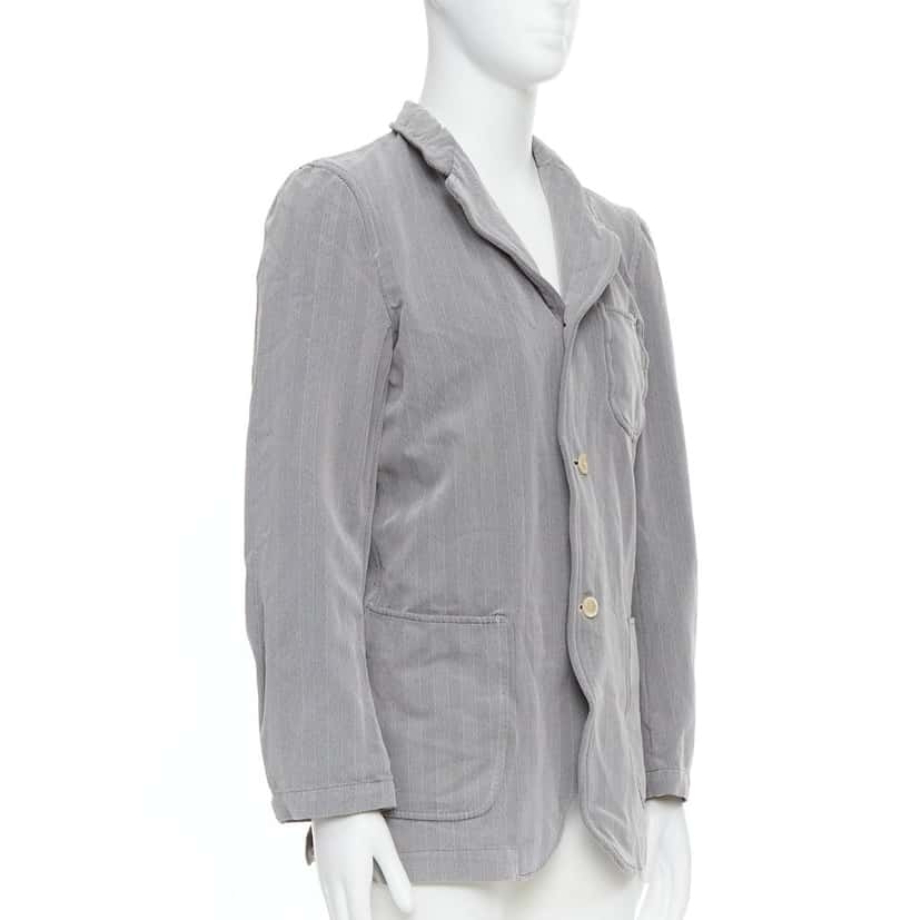 Comme Des Garcons Grey Crinkle Blazer Grey Polyester Fair condition - Inside View