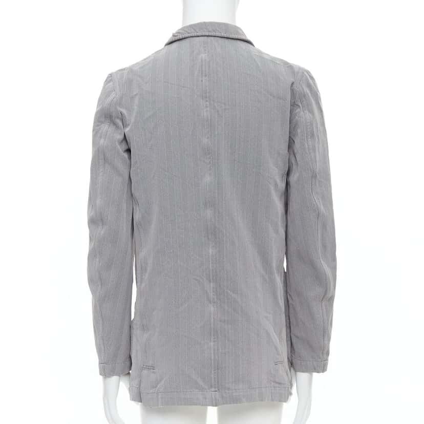 Comme Des Garcons Grey Crinkle Blazer Grey Polyester Fair condition - Box View