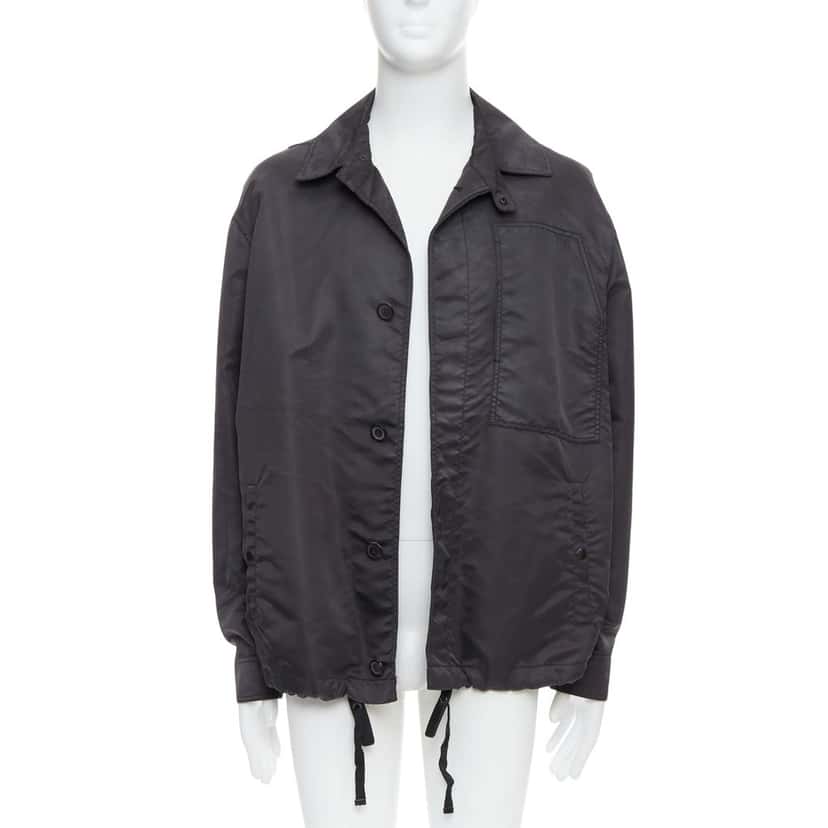 Lanvin Blue Cropped Moto Jacket Black Very good condition - Front View