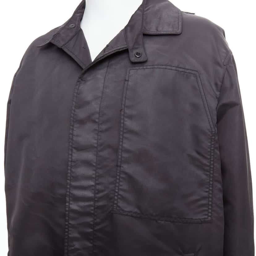 Lanvin Blue Cropped Moto Jacket Black Very good condition - Back View