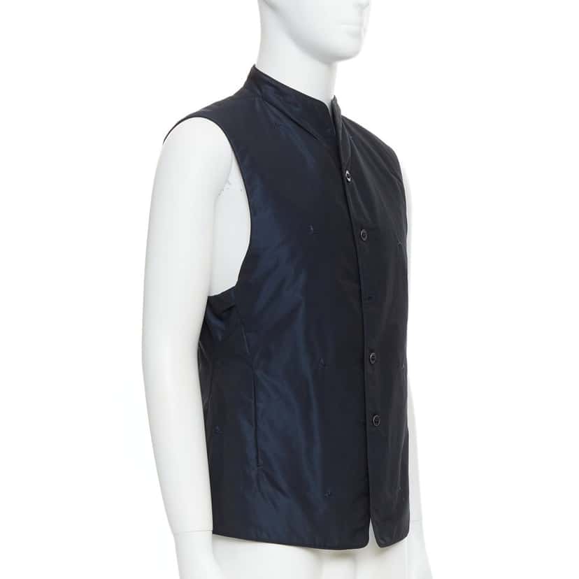 Shiatzy Chen Padded Coin Vest Navy Polyester Good condition - Inside View