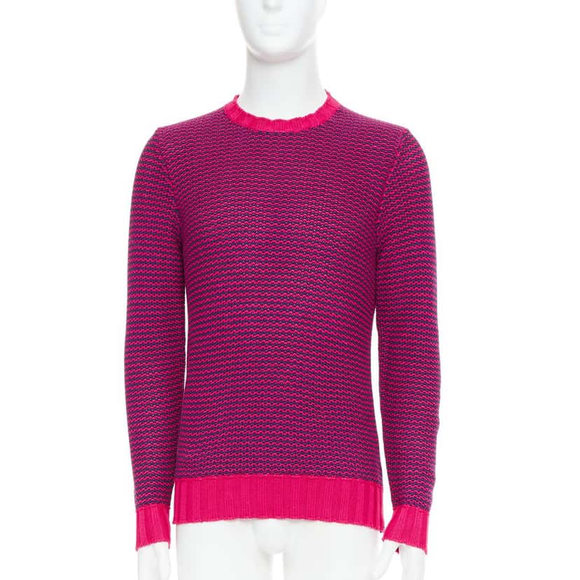 Drumohr Scallop Collar Sweater Pink Cotton Never worn, with tag - Front View