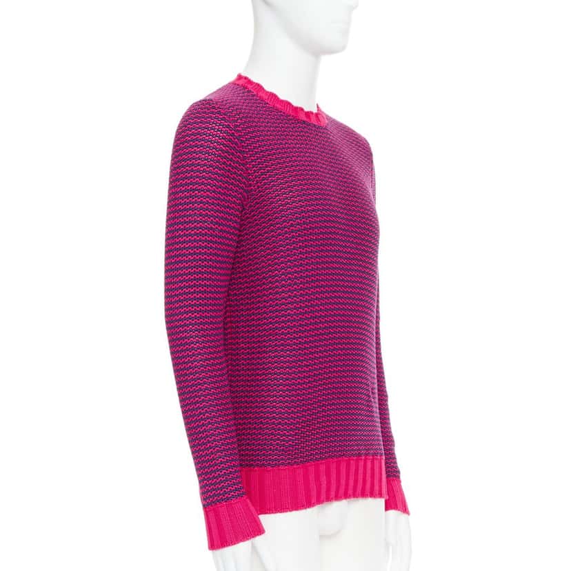 Drumohr Scallop Collar Sweater Pink Cotton Never worn, with tag - Inside View