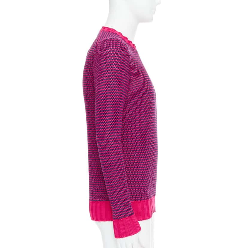 Drumohr Scallop Collar Sweater Pink Cotton Never worn, with tag - Model View