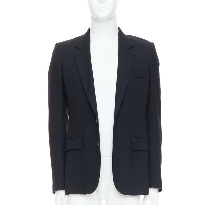 MAISON MARTIN MARGIELA Navy Padded Boxy Blazer Navy Wool Fair condition - Front View