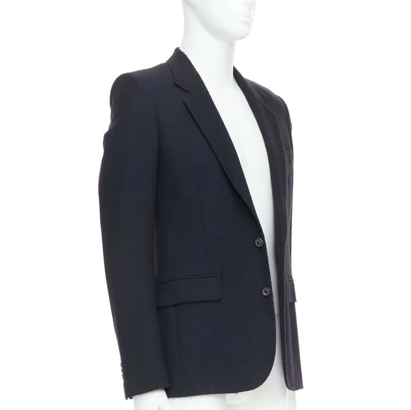 MAISON MARTIN MARGIELA Navy Padded Boxy Blazer Navy Wool Fair condition - Inside View