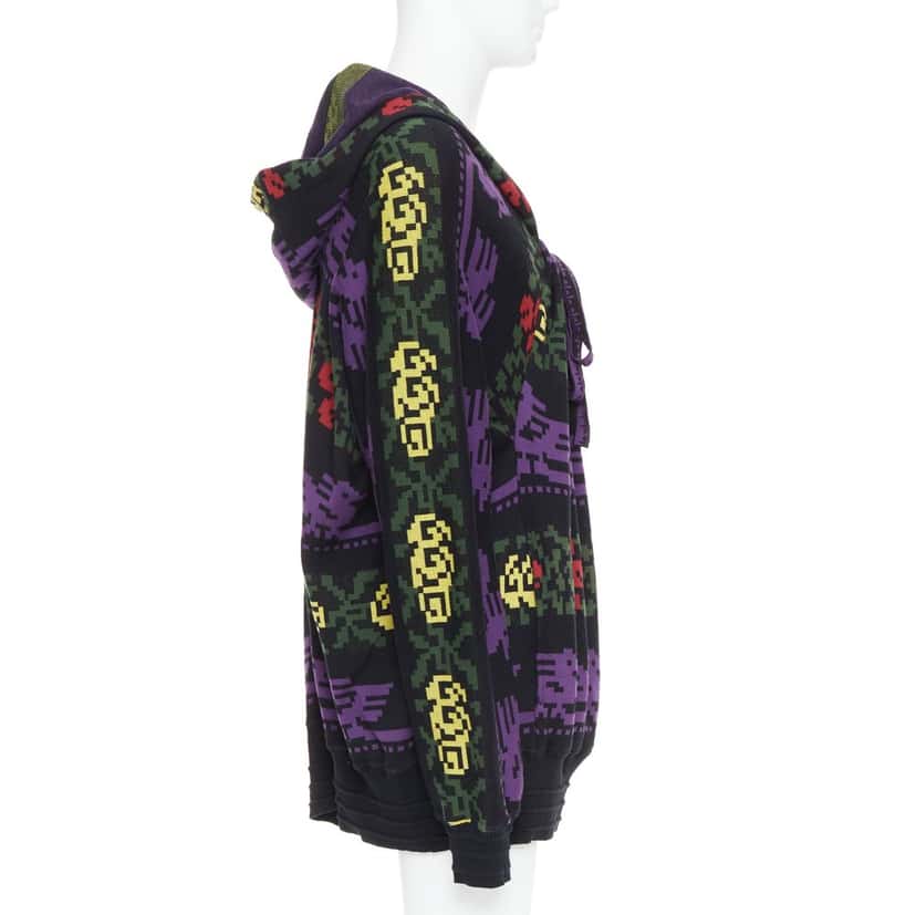 Bernhard Willhelm Pixel Print Sweater MultiColor Wool Good condition - Model View