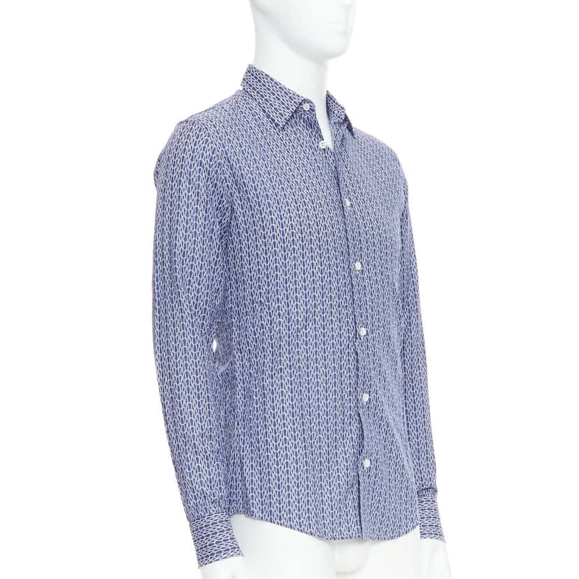 MAISON MARTIN MARGIELA Knitted Dress Shirt Blue Cotton Very good condition - Inside View