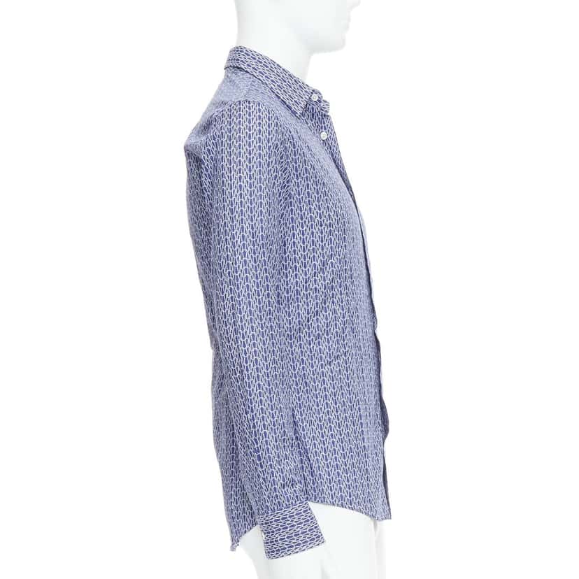 MAISON MARTIN MARGIELA Knitted Dress Shirt Blue Cotton Very good condition - Model View