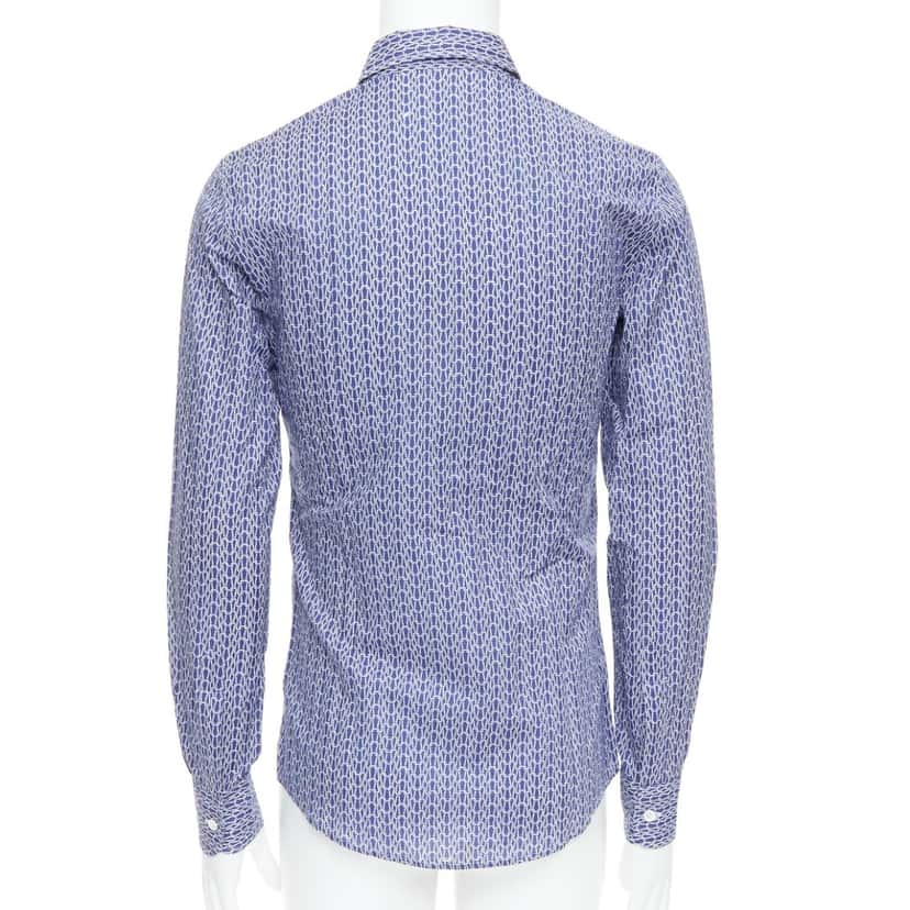 MAISON MARTIN MARGIELA Knitted Dress Shirt Blue Cotton Very good condition - Box View