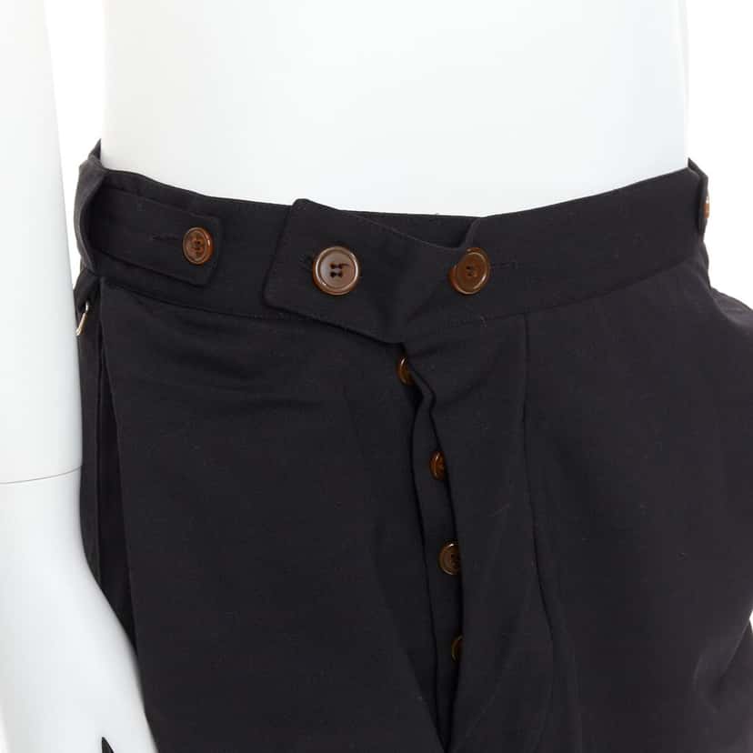 Vivienne Westwood Drop Crotch Pants Black Polyester Very good condition - Back View