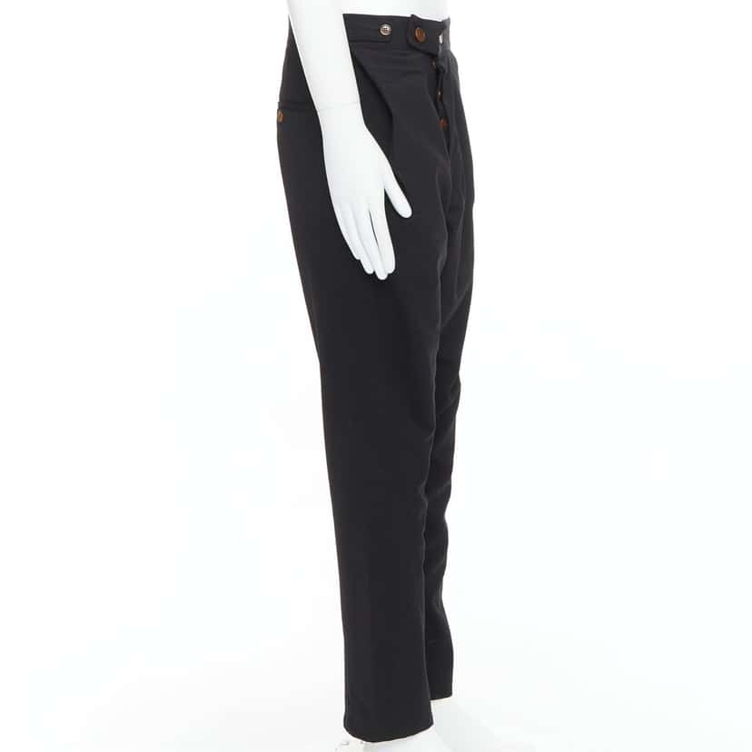 Vivienne Westwood Drop Crotch Pants Black Polyester Very good condition - Model View
