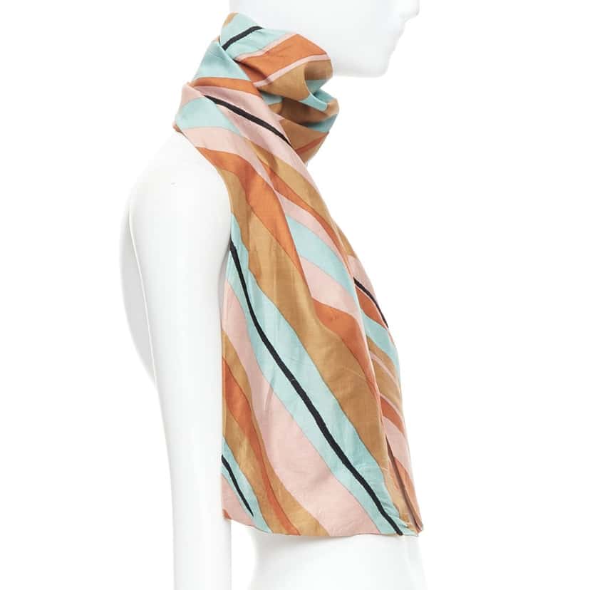 Dries Van Noten Printed Silk Scarf MultiColor Silk Good condition - Model View