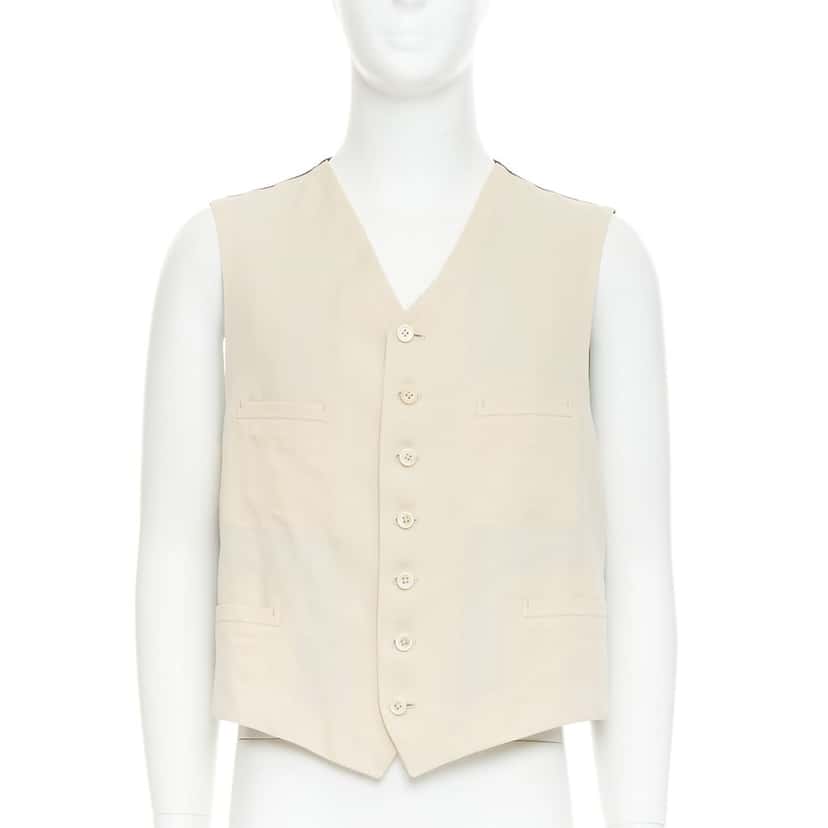 Yohji Yamamoto Product Beige Wool Fair condition - Inside View