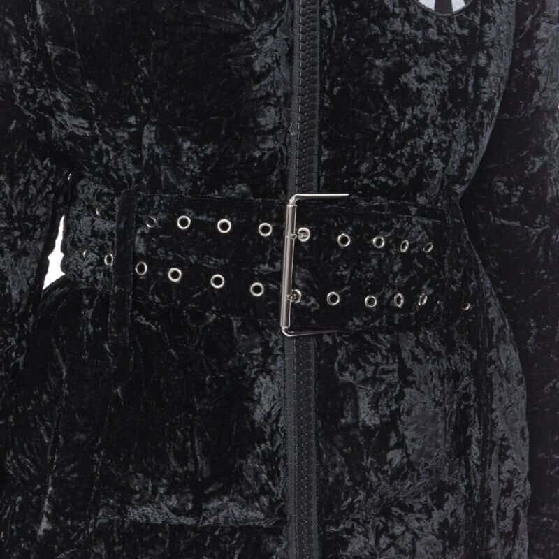 Versus Black Velvet Puffer Jacket Black Velvet Never worn, with tag - Back View