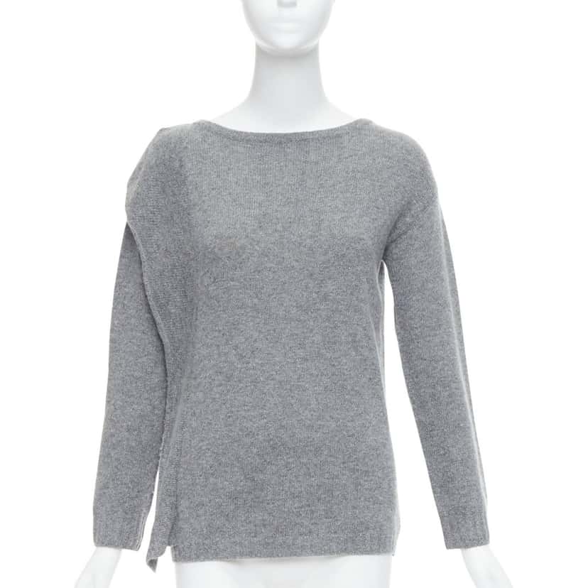 Prada Asymmetric Panel Sweater Grey Fair condition - Front View