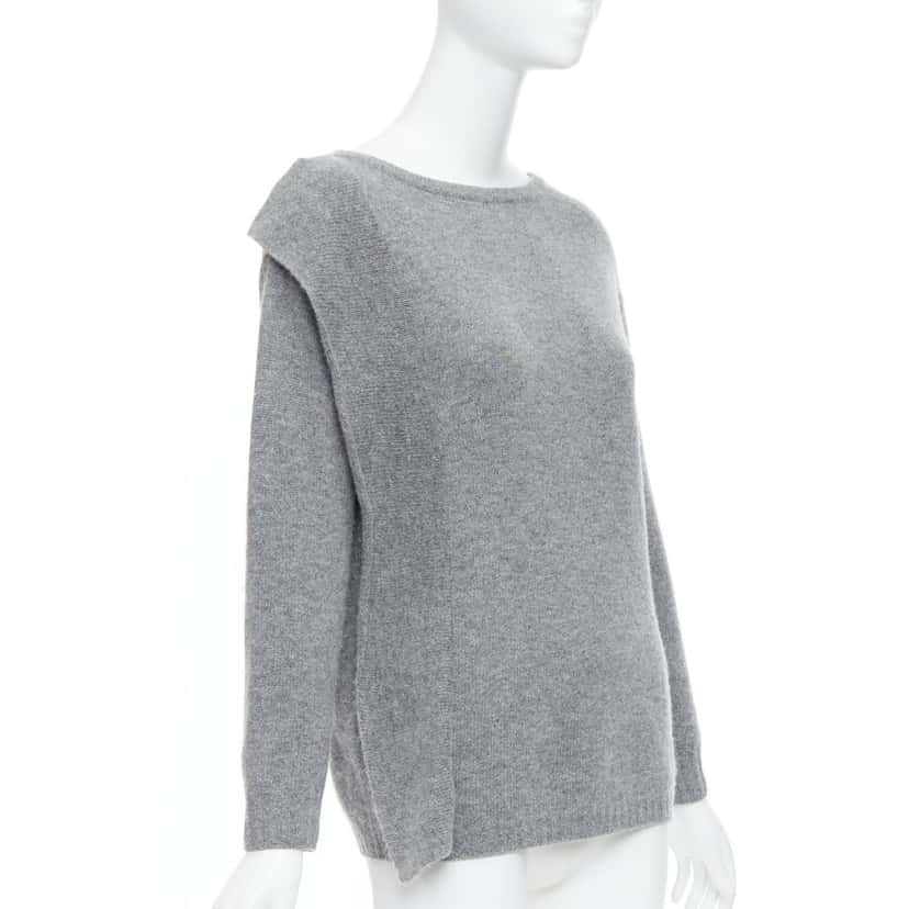 Prada Asymmetric Panel Sweater Grey Fair condition - Inside View