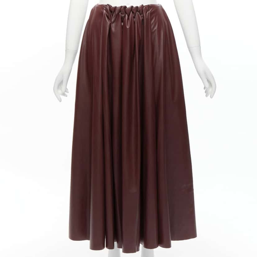 Roksanda Ruched A-line Skirt Burgundy Very good condition - Front View