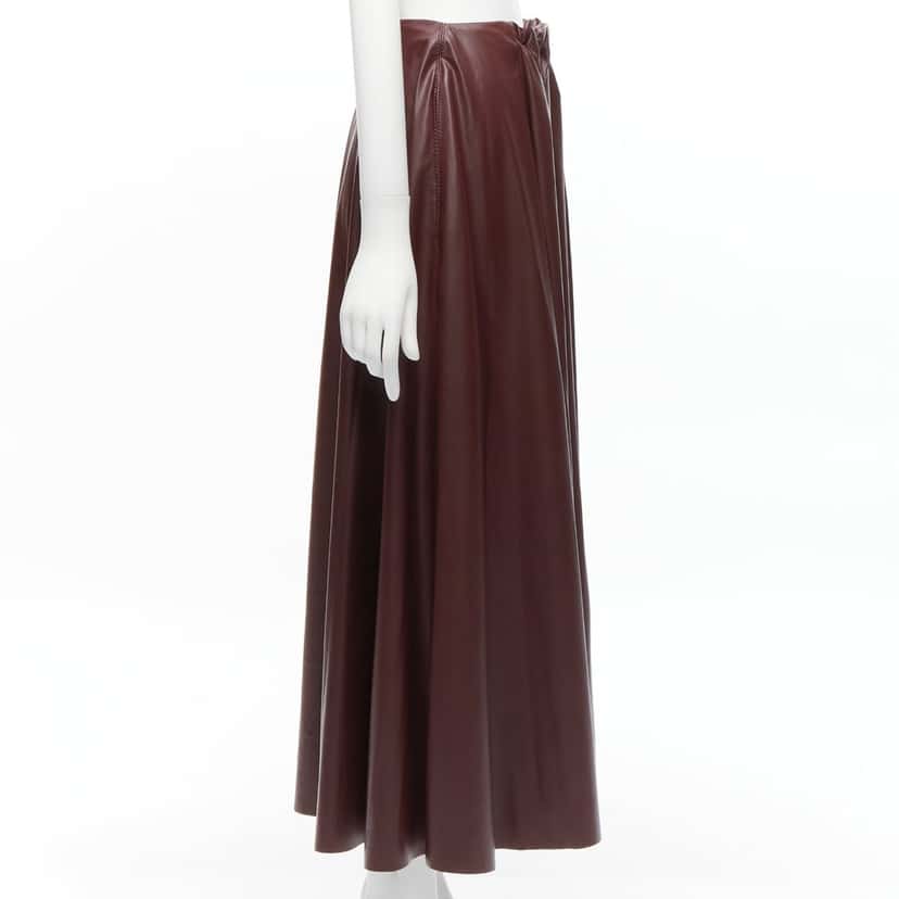 Roksanda Ruched A-line Skirt Burgundy Very good condition - Model View
