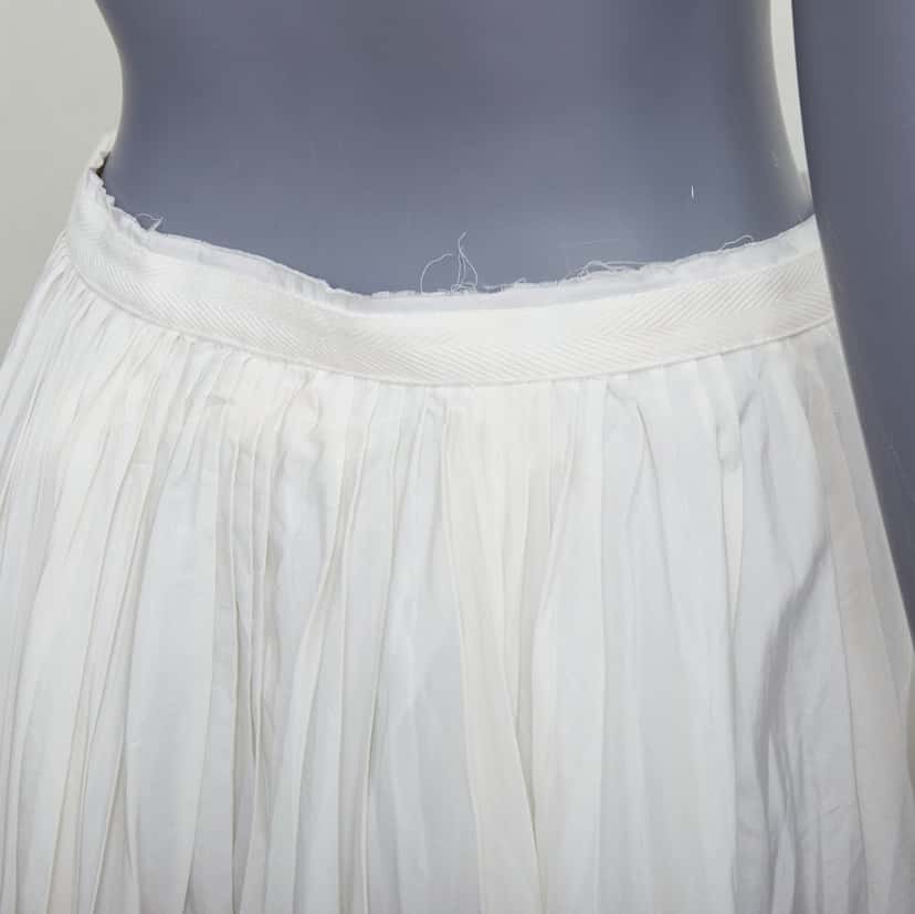 BAND OF OUTSIDERS Pleated Midi Skirt Ecru Silk Very good condition - Back View
