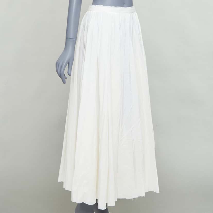 BAND OF OUTSIDERS Pleated Midi Skirt Ecru Silk Very good condition - Inside View