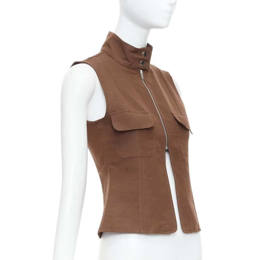 Paloma Wool Brown Sleeveless Top Brown Linen Never worn - Model View