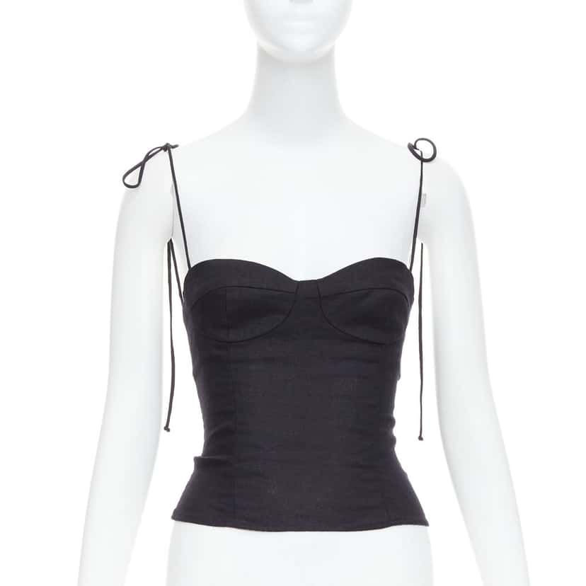 Reformation Set of Linen Tops Black Linen Very good condition - Front View