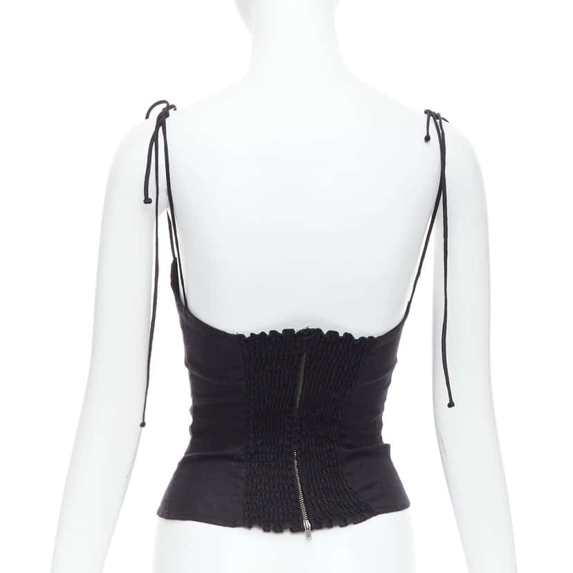 Reformation Set of Linen Tops Black Linen Very good condition - Model View