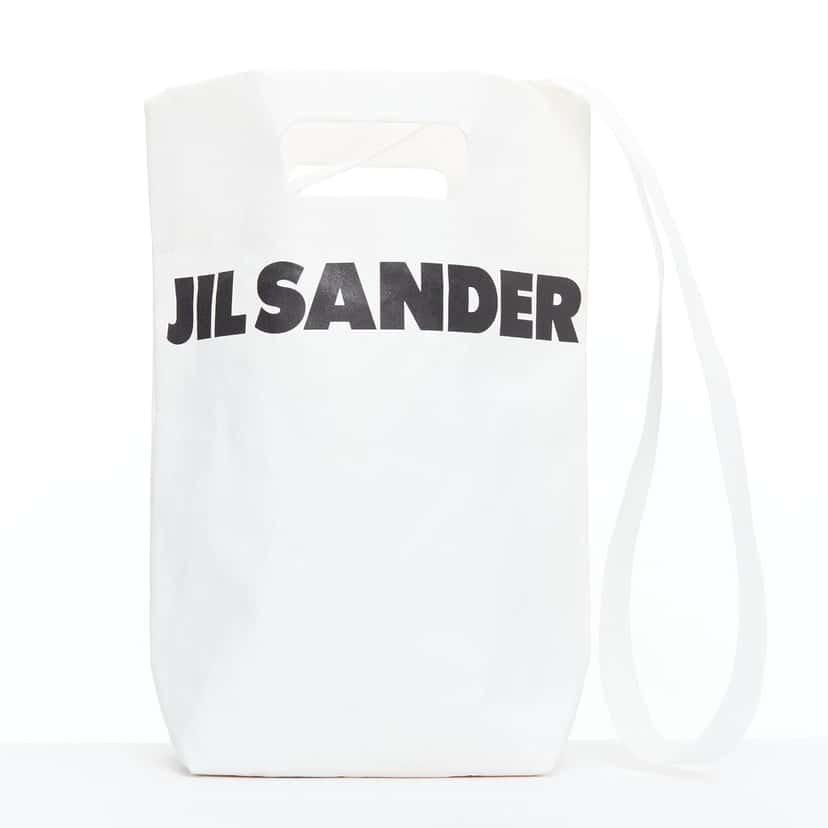 Jil Sander Check Sling Backpack Ecru Fair condition - Front View