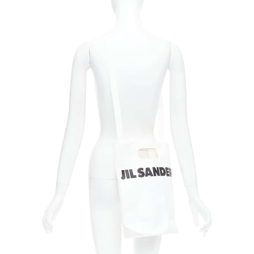 Jil Sander Check Sling Backpack Ecru Fair condition - Back View