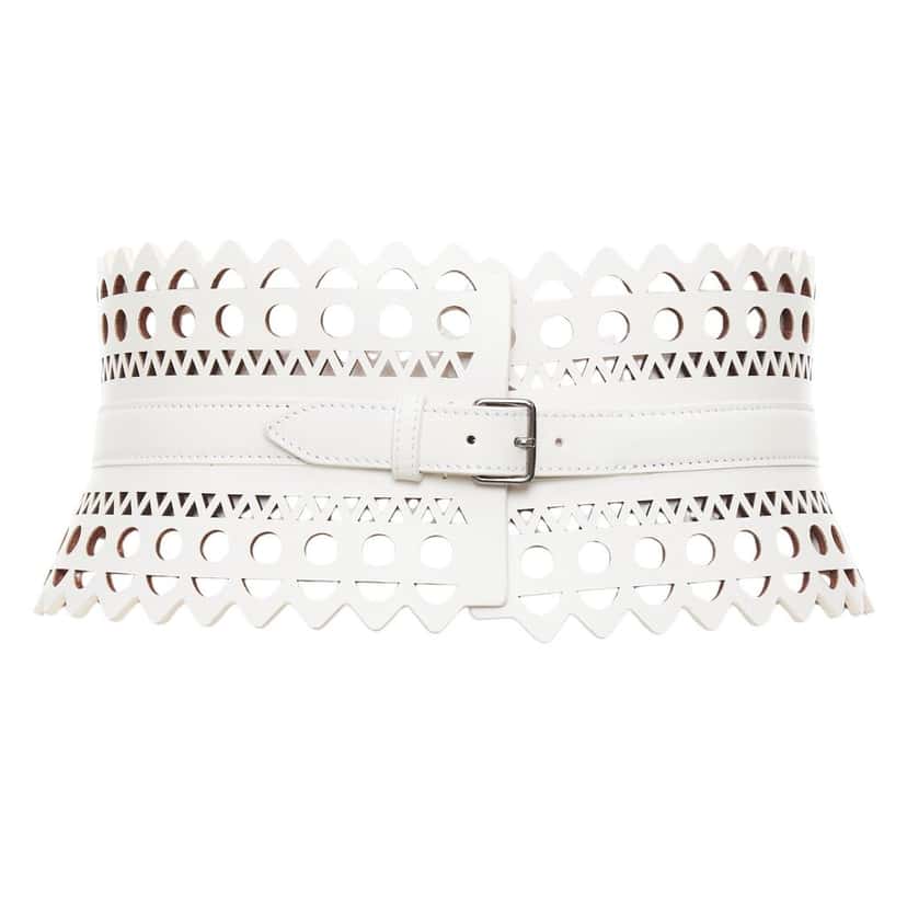 Alaia Product White Leather Very good condition - Front View