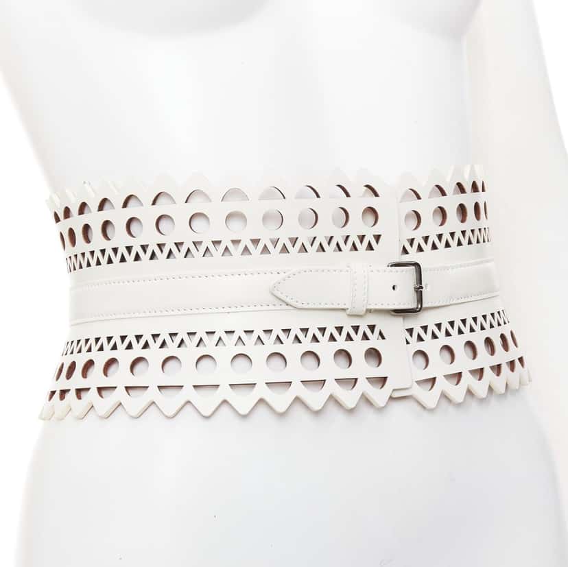 Alaia Product White Leather Very good condition - Back View