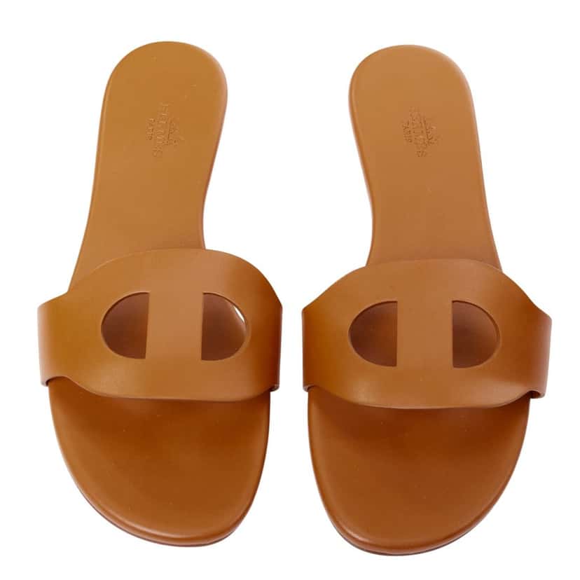 Hermes Lisboa Brown Leather Very good condition - Front View