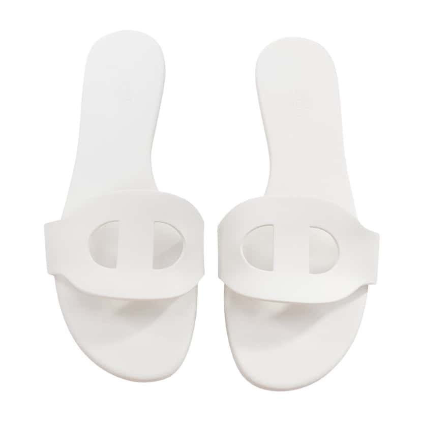 Hermes Lisboa White Leather Very good condition - Front View