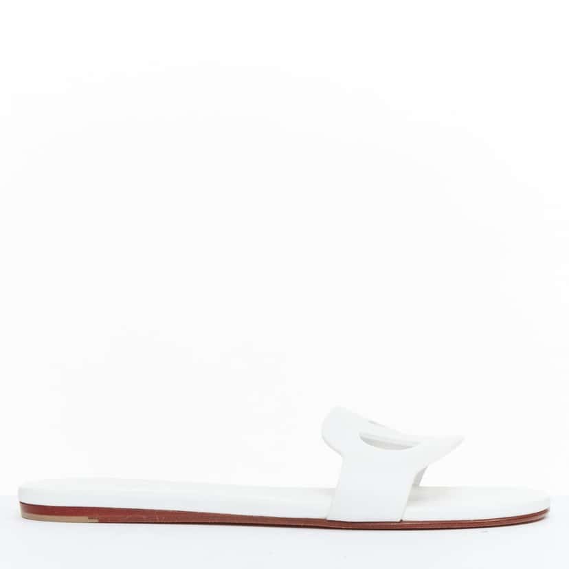 Hermes Lisboa White Leather Very good condition - Back View