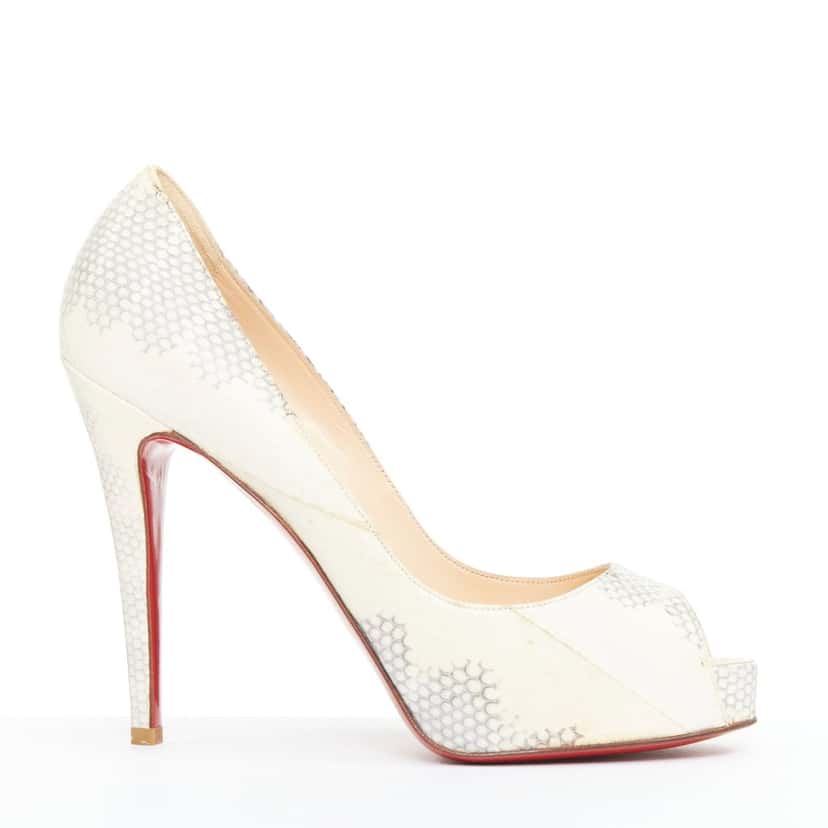 Christian Louboutin Product Ecru Leather Fair condition - Front View