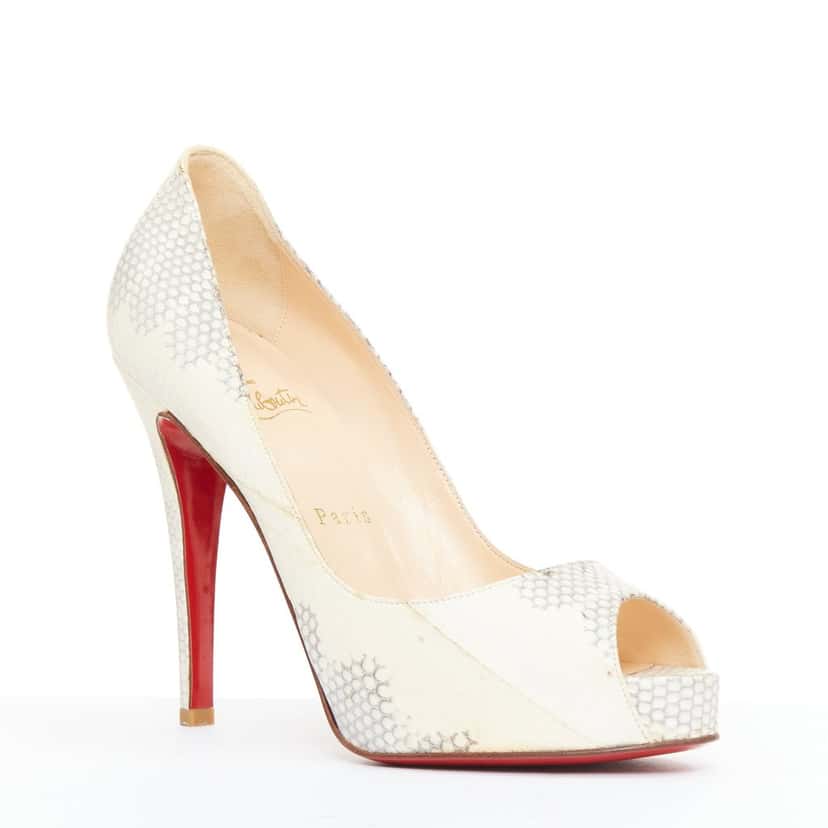 Christian Louboutin Product Ecru Leather Fair condition - Back View