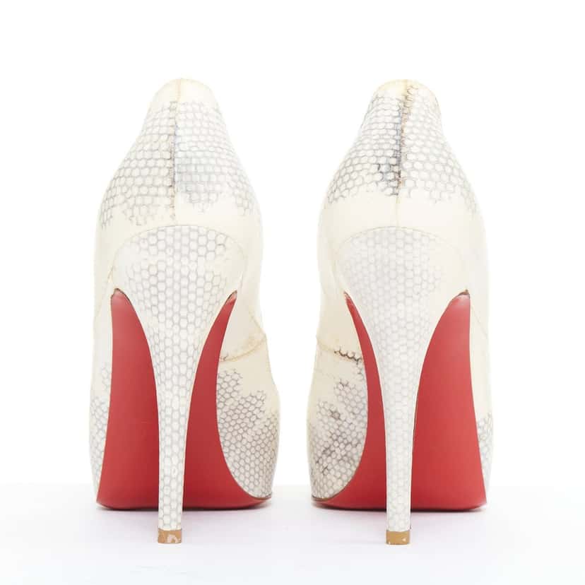 Christian Louboutin Product Ecru Leather Fair condition - Box View