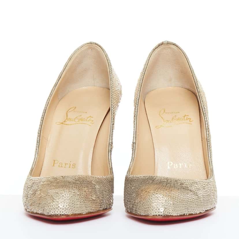 Christian Louboutin Fifi 100 Gold Good condition - Inside View