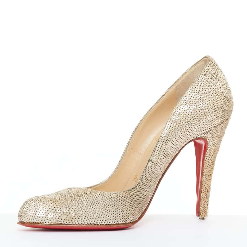 Christian Louboutin Fifi 100 Gold Good condition - Model View