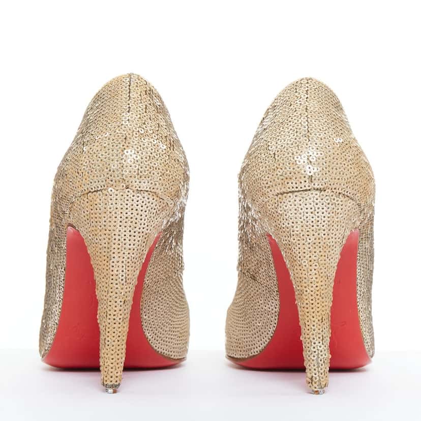 Christian Louboutin Fifi 100 Gold Good condition - Box View