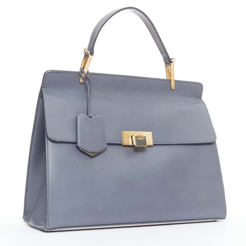 Balenciaga Le Dix Cartable Grey Leather Good condition - Inside View