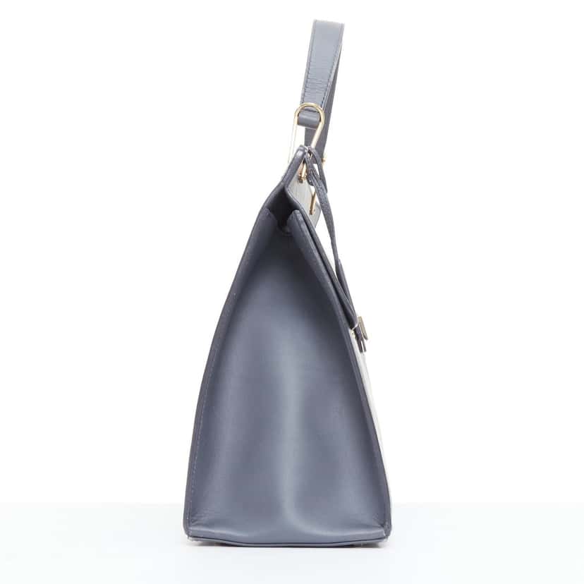 Balenciaga Le Dix Cartable Grey Leather Good condition - Model View