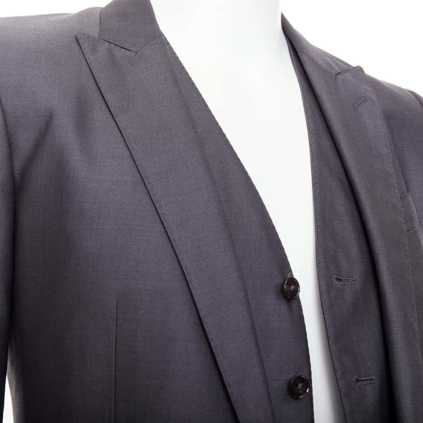 DOLCE & GABBANA Martini Grey Wool Good condition - Back View