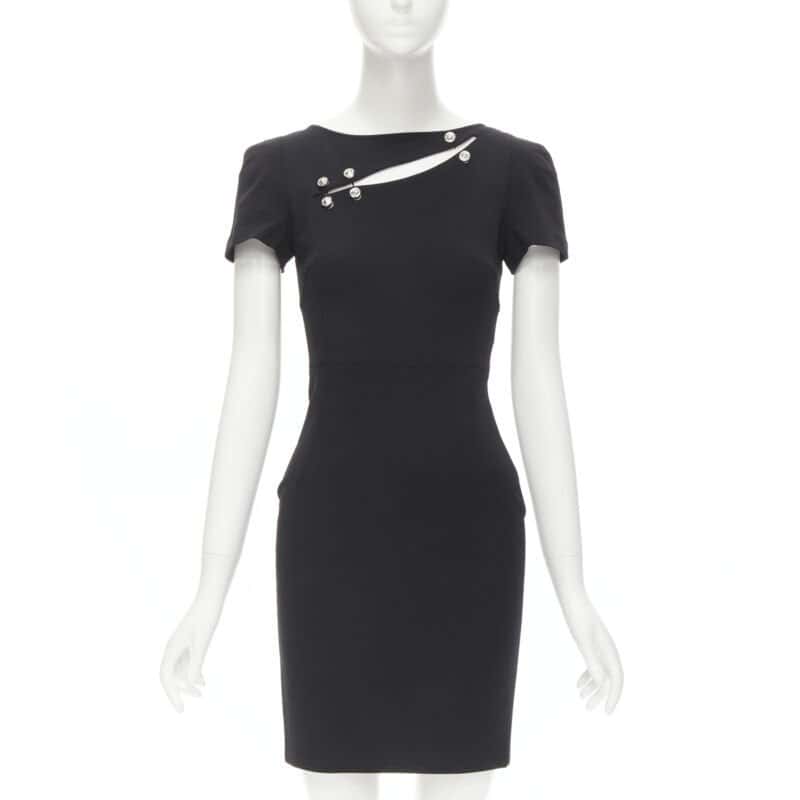 Versus Lionhead Punk Dress Black Viscose Never worn - Front View