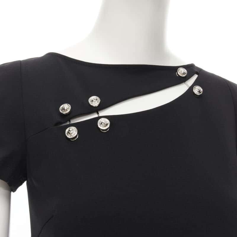 Versus Lionhead Punk Dress Black Viscose Never worn - Back View